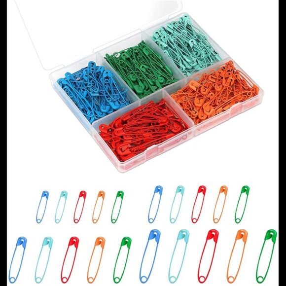 Other - 325pcs Colored Safety Pins, 37mm Nickel Plated Stainless Steel Assorted Safety